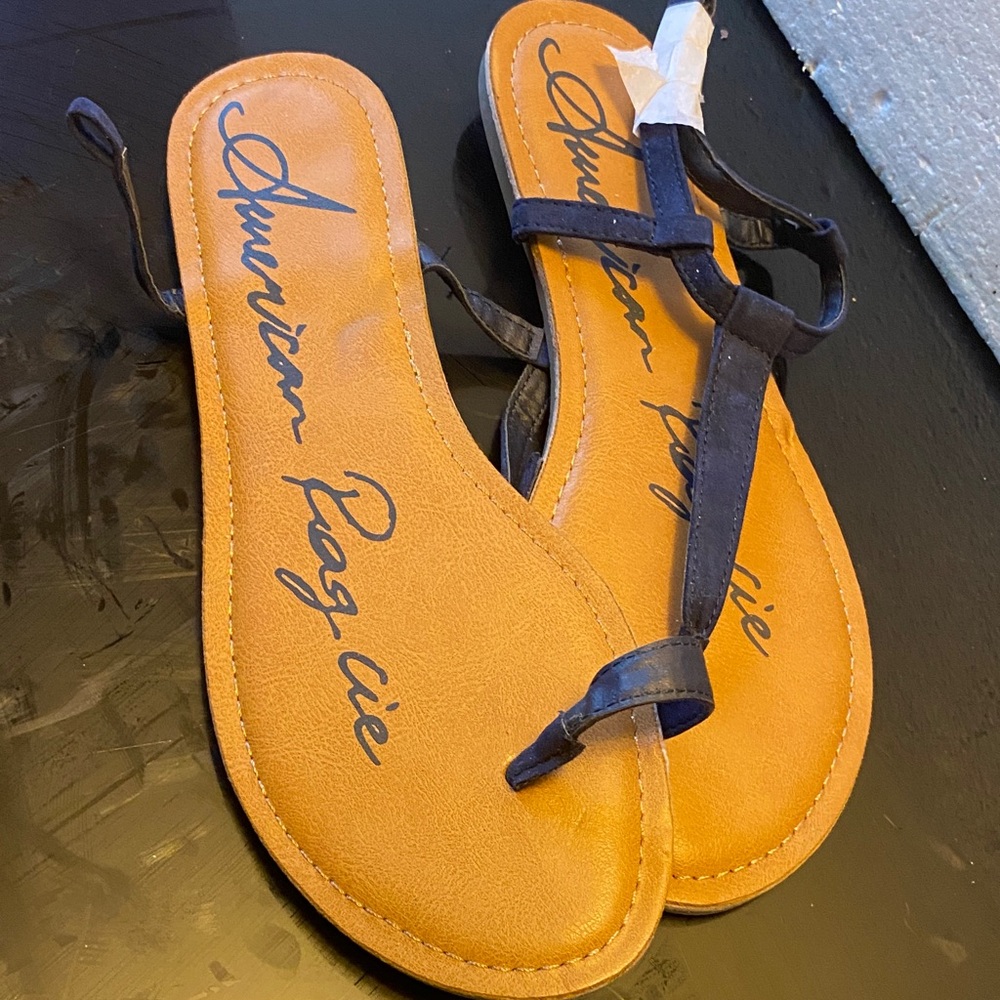 American Rag Navy and Tan Sandals